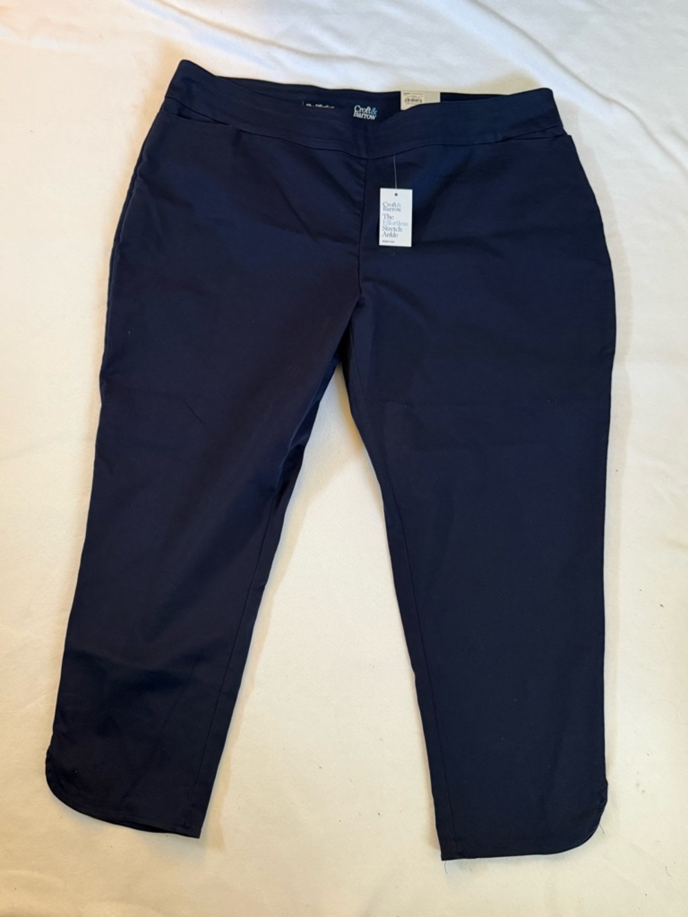 croft & barrow Navy Stretch Ankle Pants size 24
